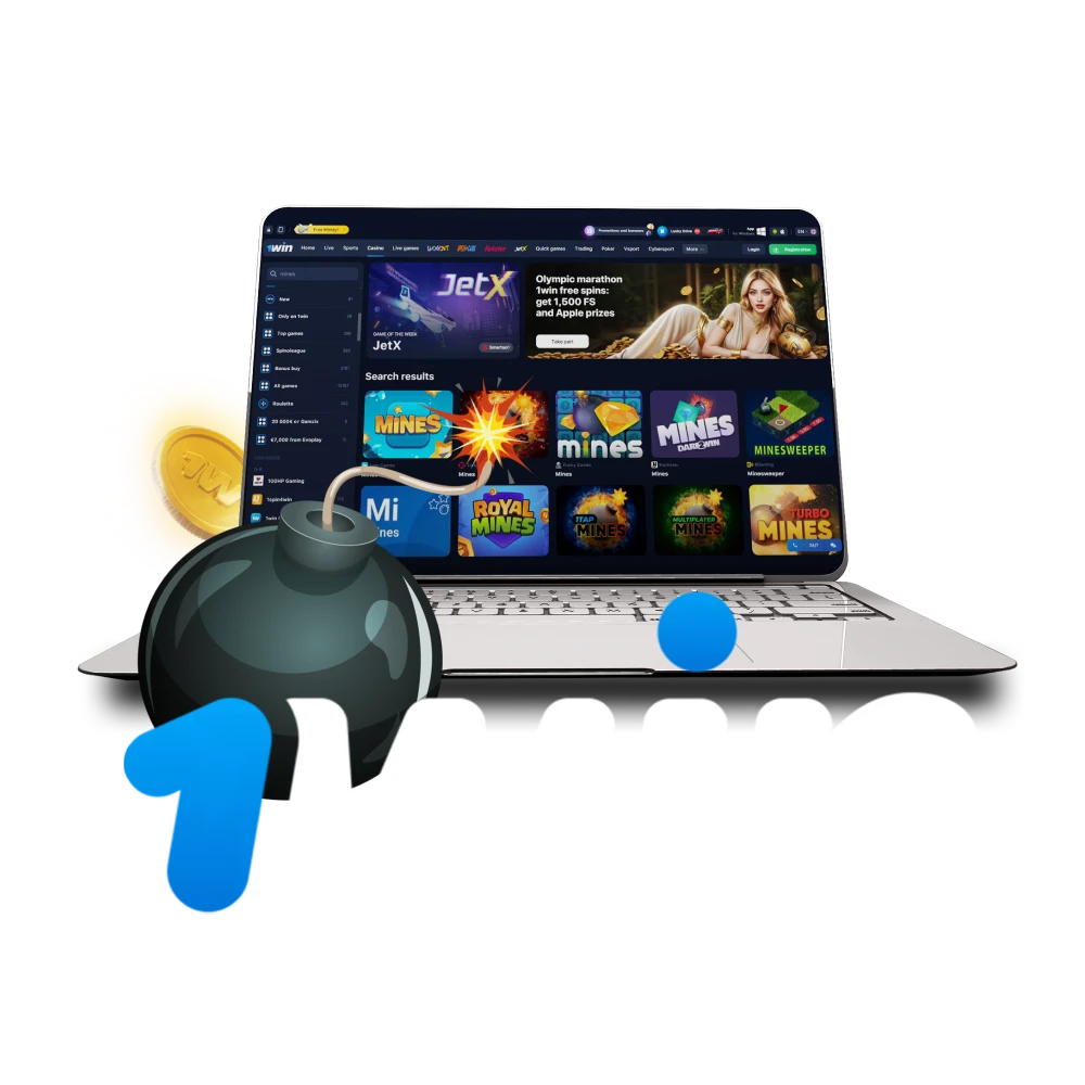 1win best casino game mines pro